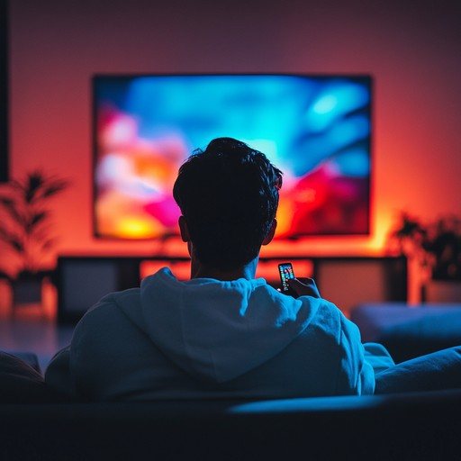 Karanlık odada yükleniyor işareti olan televizyon